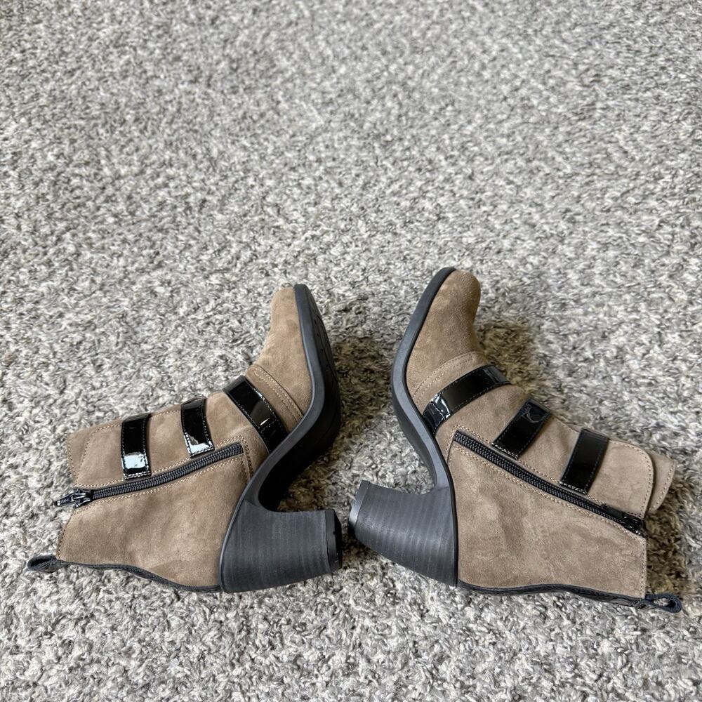 Fly London Klea Womens Brown Suede Ankle Booties Boots Block Heel 37 US 7 NEW - Picture 4 of 7